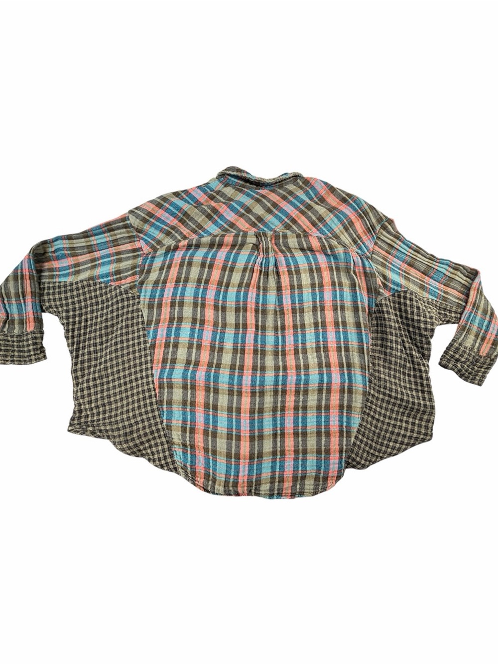 Free People Women’s “One Of The Guys” Oversized Button-Up Flannel Size Smallo - Picture 5 of 9